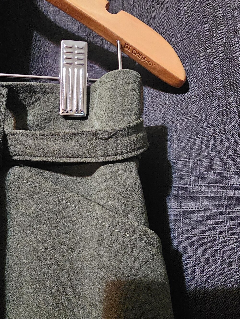 Nycc High-Rise Olive Green Belted Pencil Skirt M - Picture 6 of 9